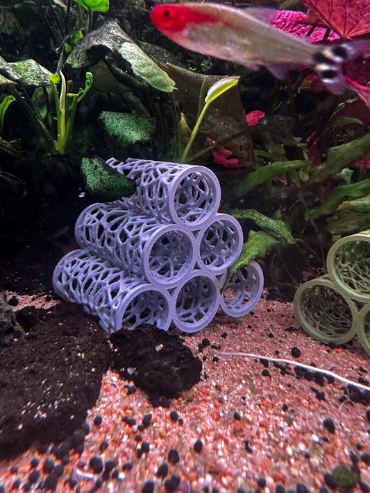 Aquarium Höhle im Voronoi-Design – Versteck für Garnelen, Welse & Jungfische (3er, 5er, 6er)